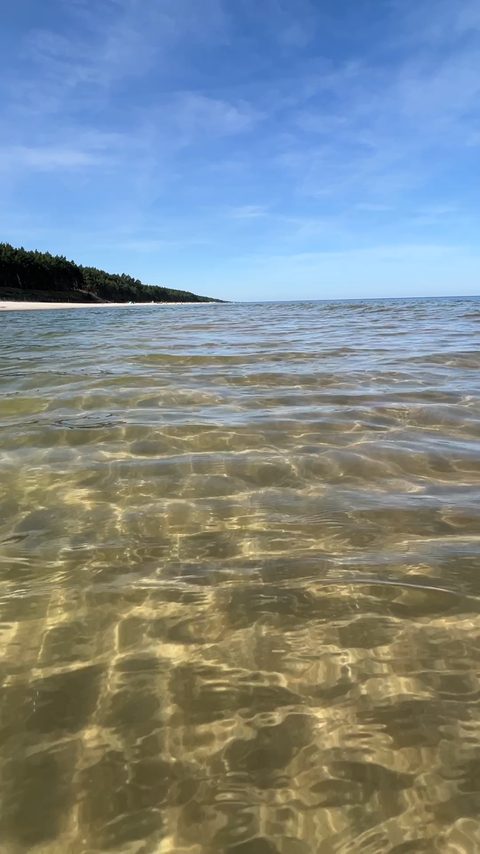 Clear water at the shore
