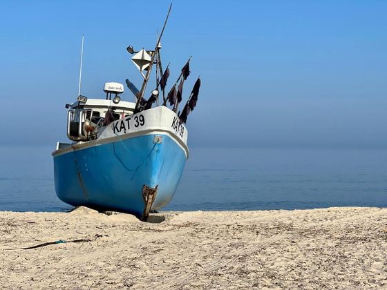 Łódź rybacka na plaży